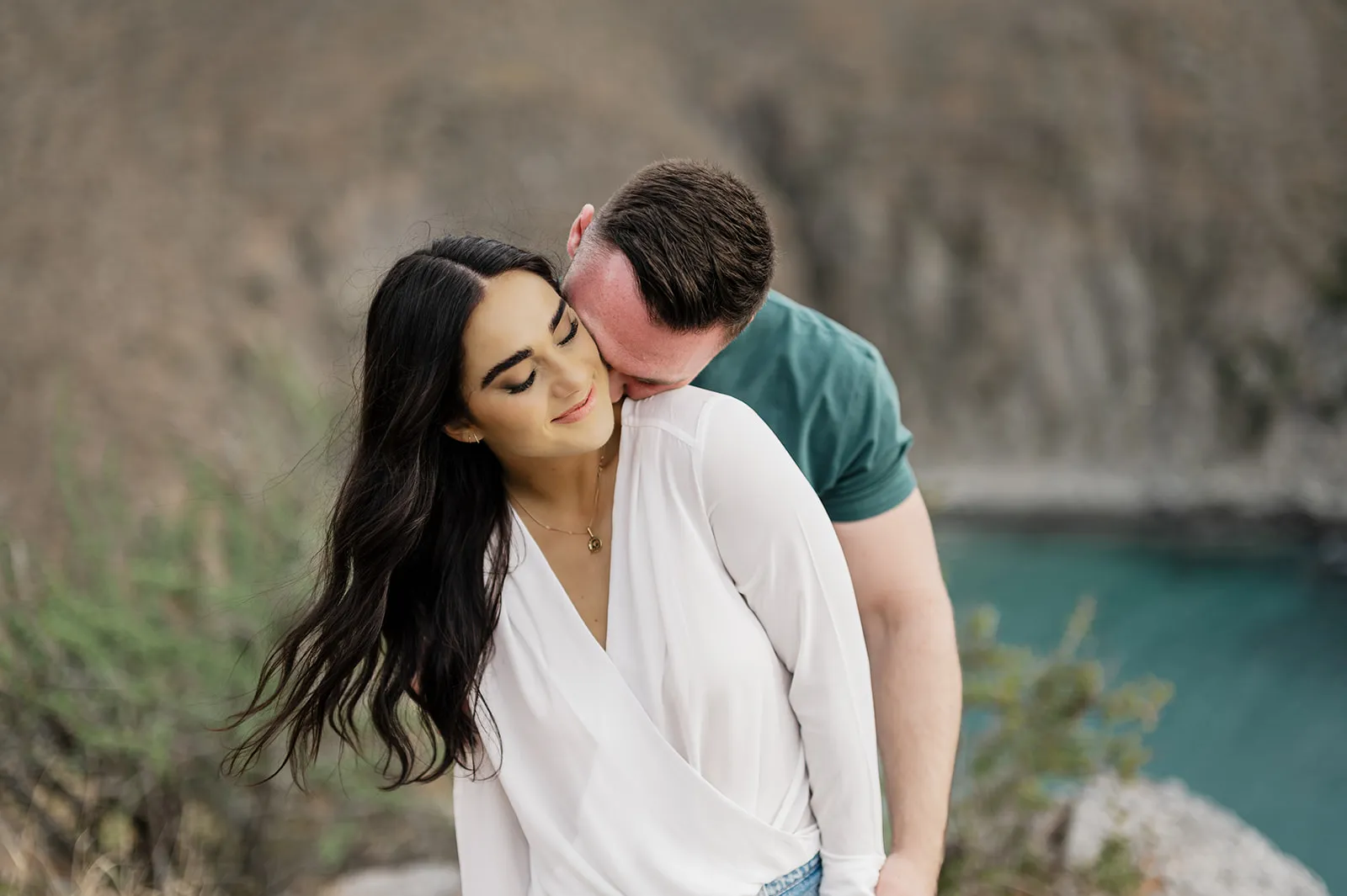 Punta Lobos engagement portraits of Janae and Wolf — Carlos Plazola