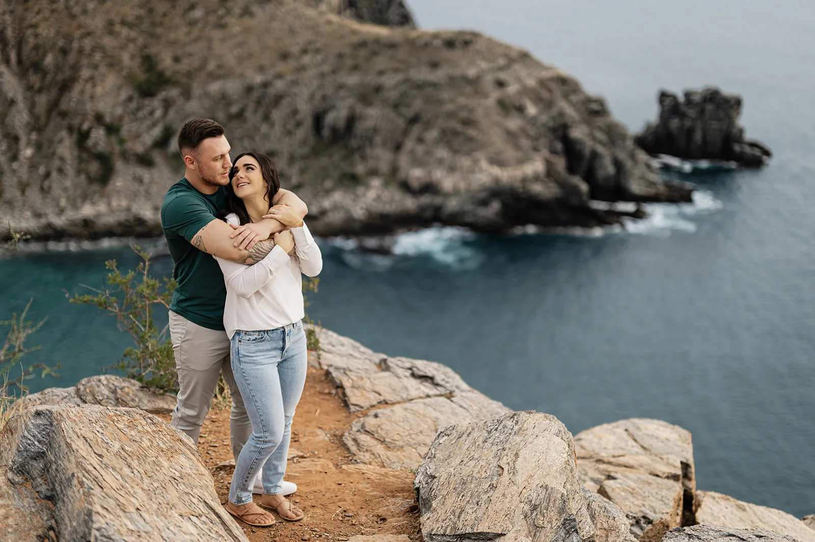 Engagement photography of Janae and Wolf at Punta Lobos — Carlos Plazola