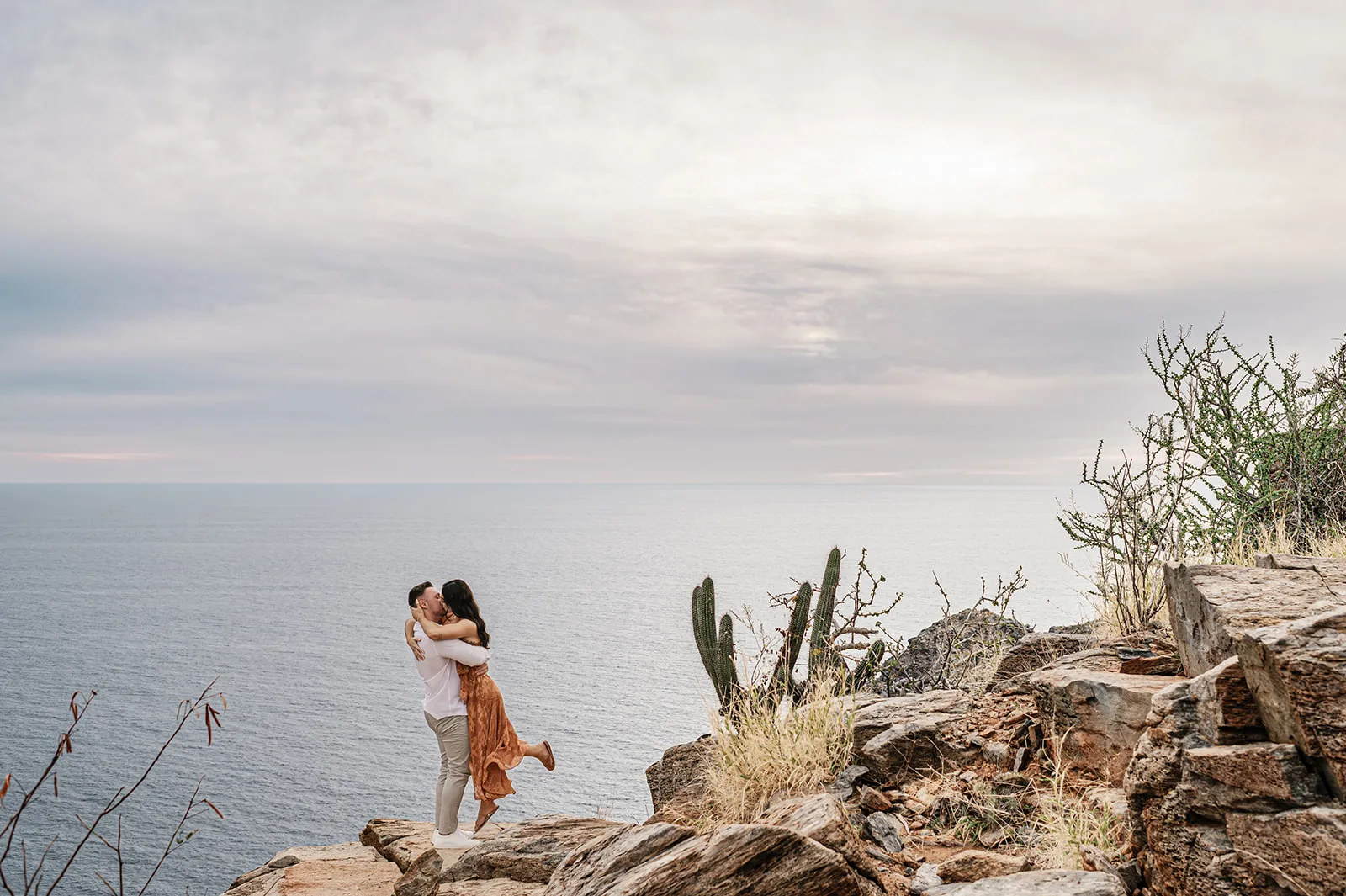 Janae and Wolf engagement session at Punta Lobos — photography by Carlos Plazola