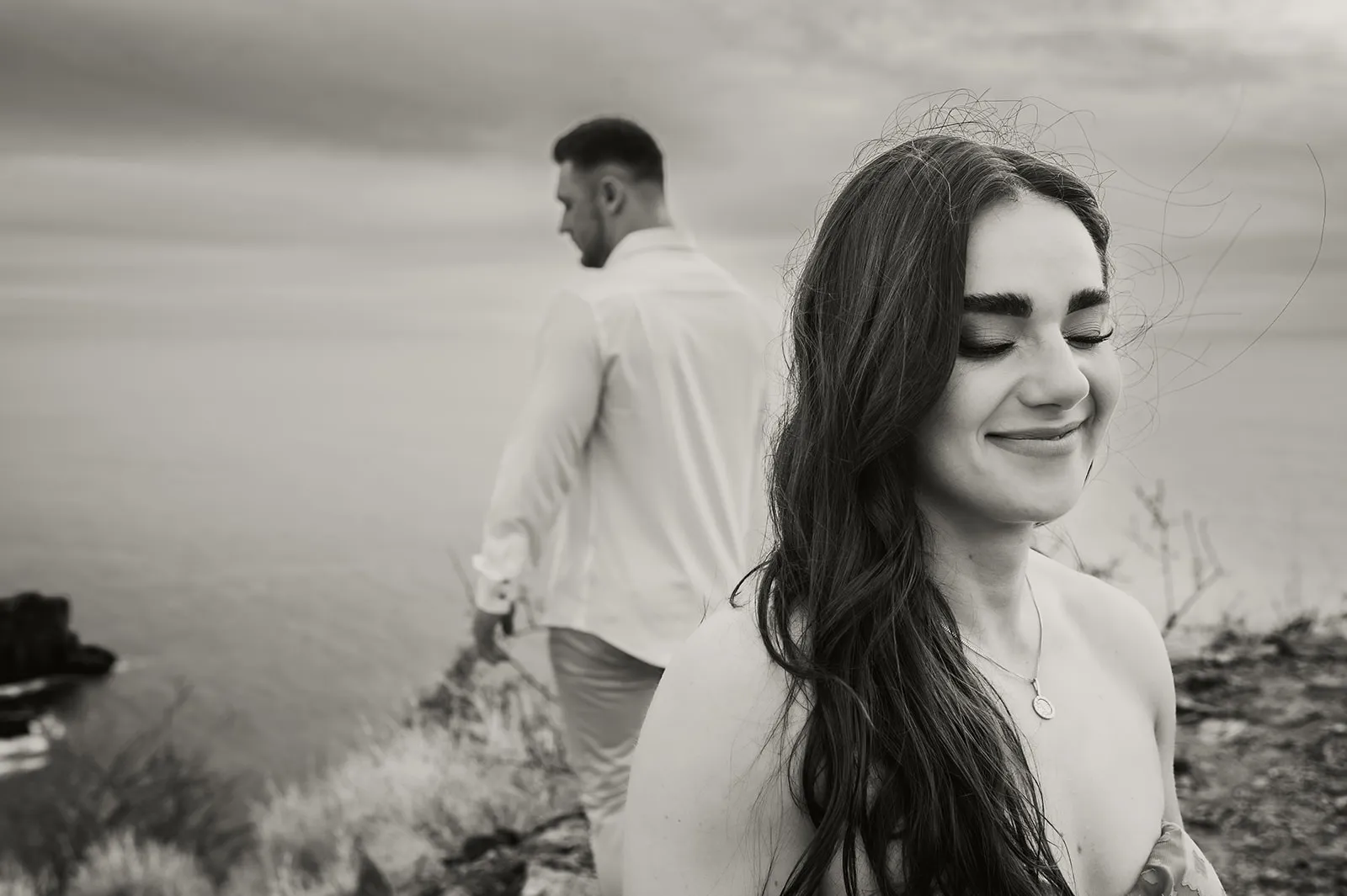 Janae and Wolf at Punta Lobos, Baja — engagement photography by Carlos Plazola
