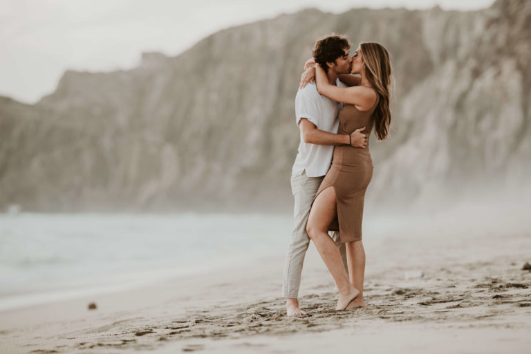 Kamrynn and Brock engagement portrait in the Los Cabos desert